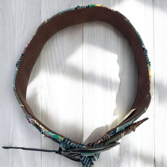 Levi's Big Boys Patchwork & Leather Belt Multicolor & Brown 4094-20 Size Small - Picture 8 of 9